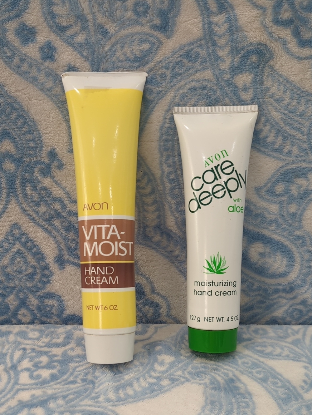 Avon Vita-Moist & Care Deeply Hand Creams - Yellow and White/Green